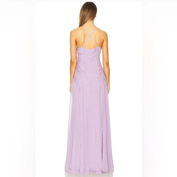 LEO LIN Amya Petal Gown Lilac